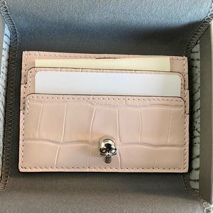 Alexander McQueen Pale Pink Leather Cardholder NWT
